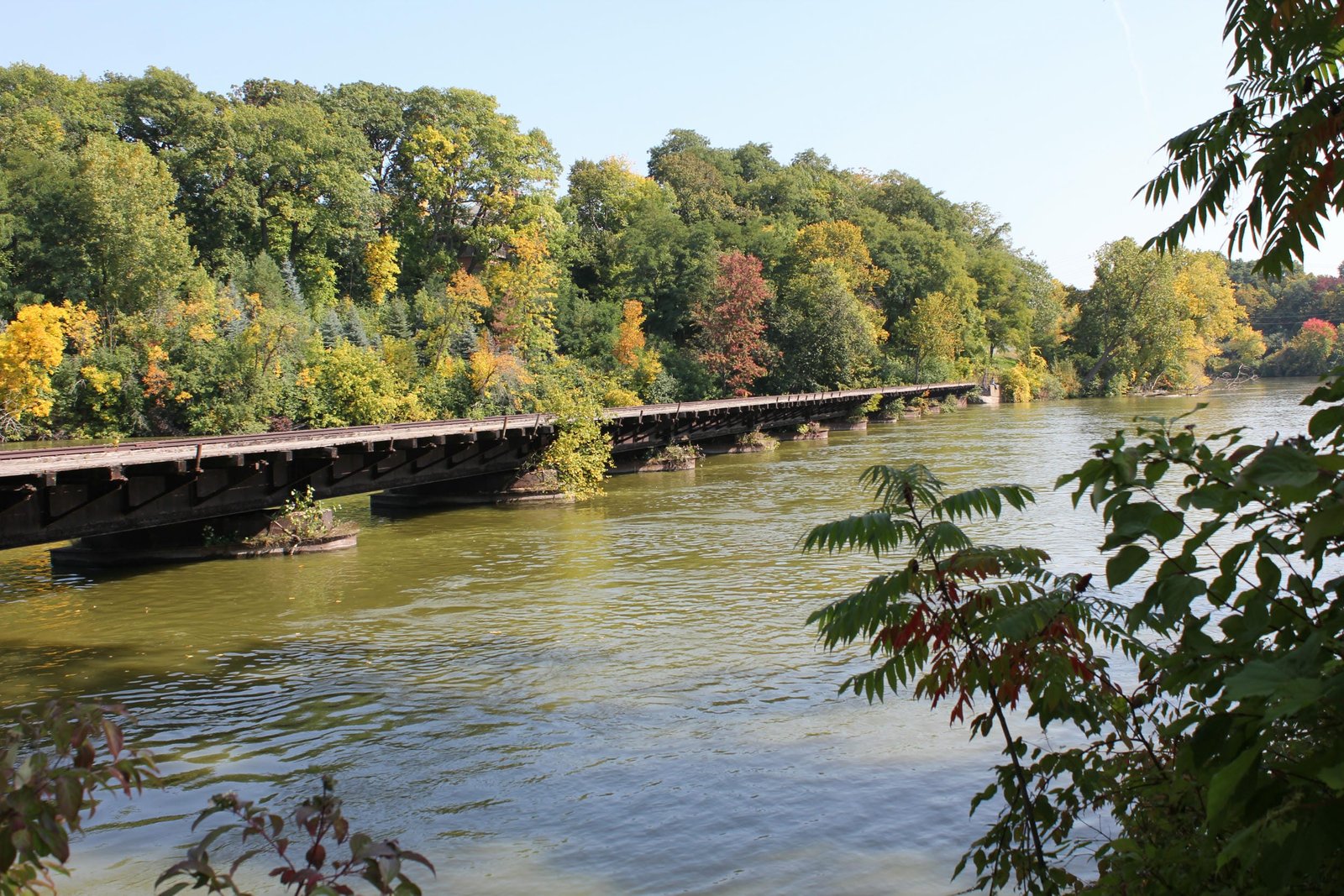 Looking east, prior to reuse as a pedestrian bridge